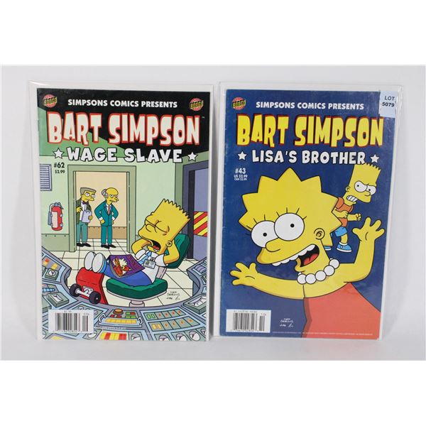 BONGO 2008 BART SIMPSON COMICS #43 AND #62