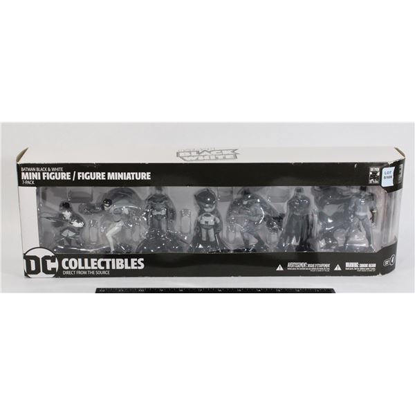 BATMAN BLACK & WHITE 7 PACK FIGURES SERIES4 DC NEW