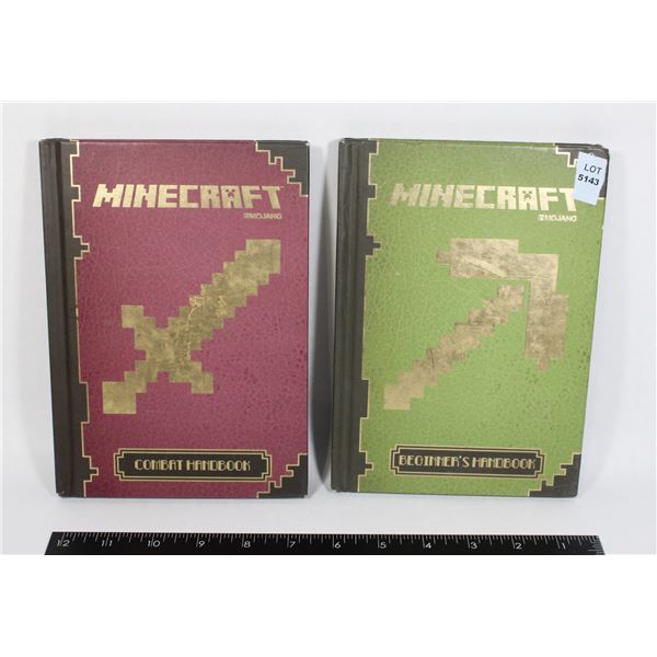 2 HARDCOVER MINECRAFT HANDBOOKS LIKE NEW