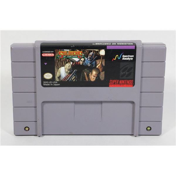 NINTENDO SNES SOLDIERS OF FORTUNE EX COND