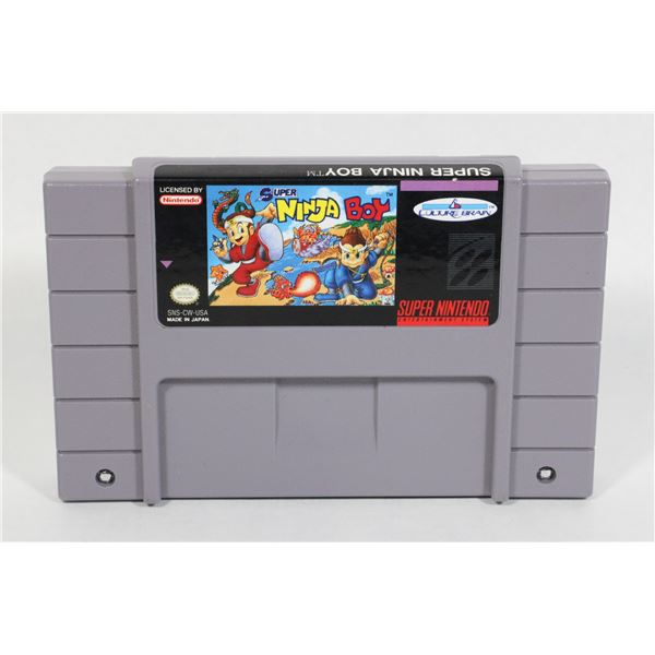NINTENDO SNES SUPER NINJA BOY FUN GAME