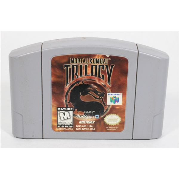 NINTENDO N64 MORTAL KOMBAT TRILOGY GAME