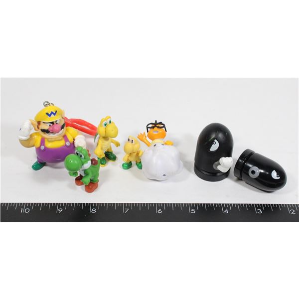 NINTENDO WARIO KEYCHAIN=YOSHI FIGURES MORE