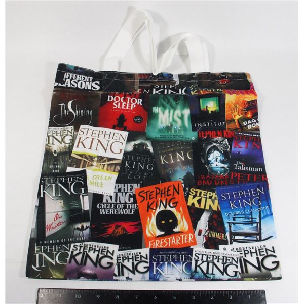NEW FABRIC STEPHEN KING BOOK THEME TOTE BAG