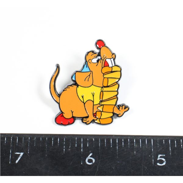 NEW CINDERELLA GUS MOUSE WITH CHEESE LAPEL PIN