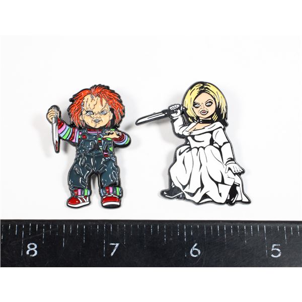 2 NEW CHILD'S PLAY THEME LAPEL PINS