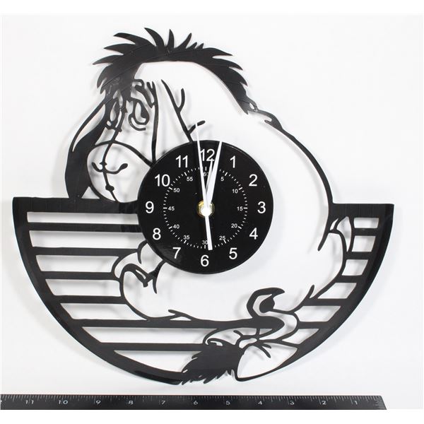 NEW EEYORE THEME VINYL ENGRAVED WALL CLOCK