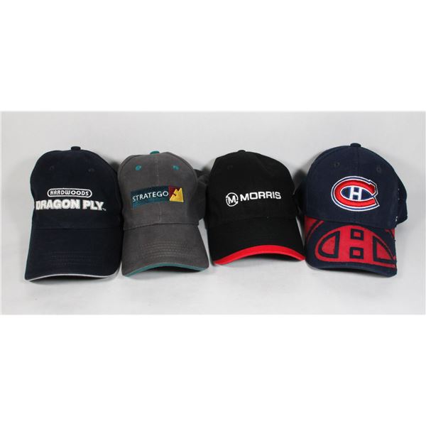 4 RANDOM LOT OF CAPS