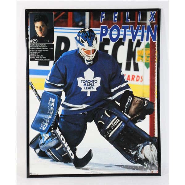 TORONTO MAPLE LEAFS FELIX POTVIN FRAMED POSTER