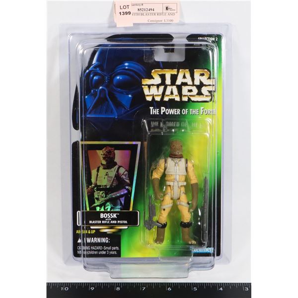 STAR WARS BOSSK - WITH BLASTER RIFLE AND PISTOL