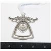 Image 1 : FRIENDS ARE ANGELS HANGING SILVER ANGEL WITH HEART