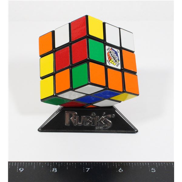 ORIGINAL RUBIK’S CUBE WITH BLACK STAND
