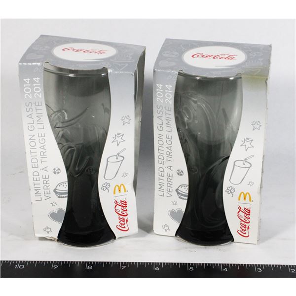 LOT OF 2 GREY COLLECTIBLE MCDONALD'S CUPS 2014