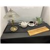 Image 1 : Lot of household items including lamp, teapot and more