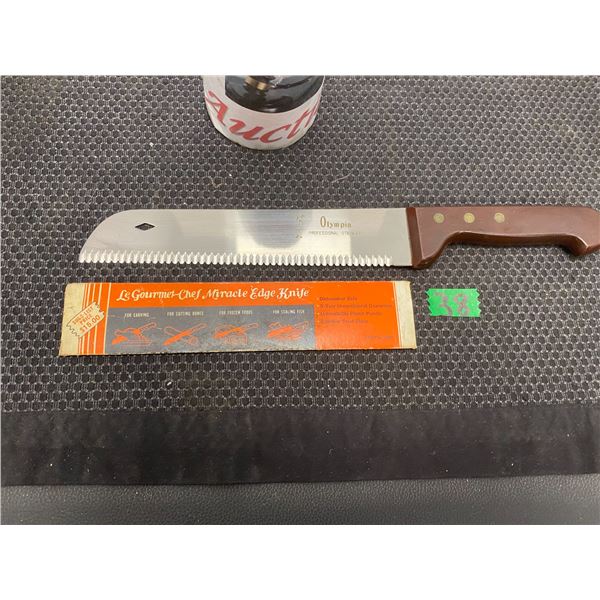 Olympia brand chef carving knife, stainless steel