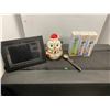 Image 1 : Digital Picture Frame,  Cookie jar, ice-cream scoop, and 3 cooler flasks