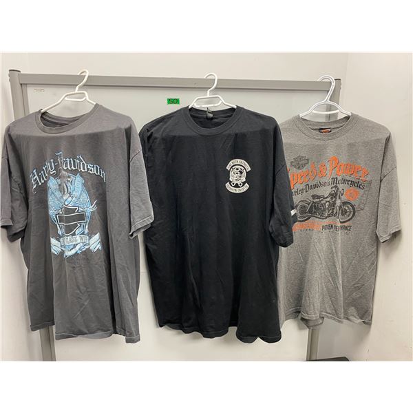 3 Harley Davidson t-shirts 2XL