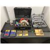 Image 1 : Skilsaw brand circular saw corded, Dremel rotary tool, drill bits, spade bit set and more