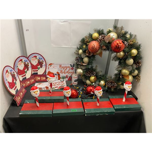 Large lot of Christmas decorations