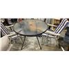 Image 1 : Round patio table with 2 matching chairs