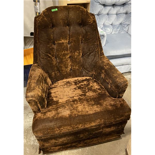 Accent chair in chocolate brown