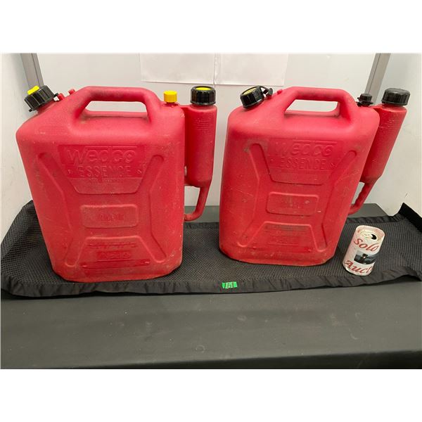 2 large jerry gas containers