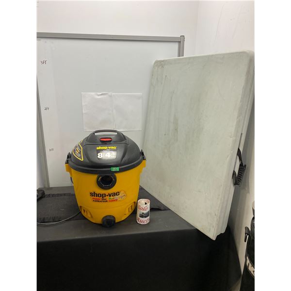 Shop Vac and folding table