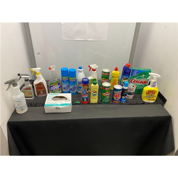 Large lot of household cleaning products