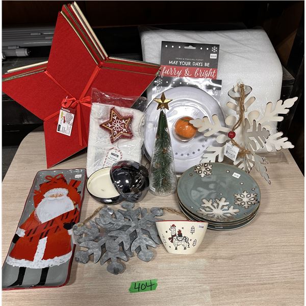 Lot of new Christmas dishes/ ornaments