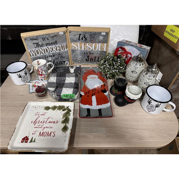 Lot of new Christmas dishes/ ornaments/decorations