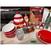 Image 2 : Lot of new Christmas dishes/ ornaments/snowman cookie jar
