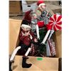 Image 1 : Large box of Christmas décor items - vintage elves, rope lights & candy lights