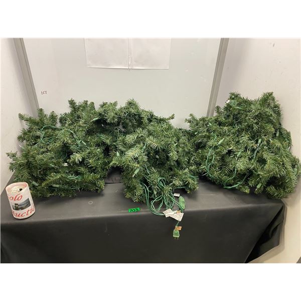 Lot of lighted Christmas garland