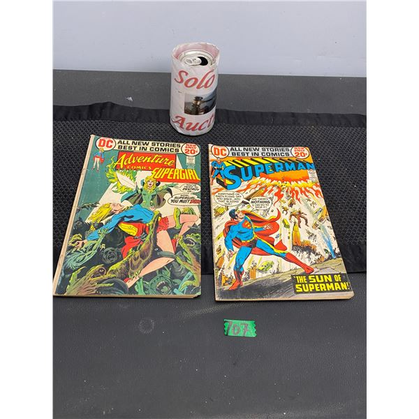 2 Vintage Superman/Supergirl comic books