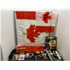 Image 1 : Canadian flags and assorted household items