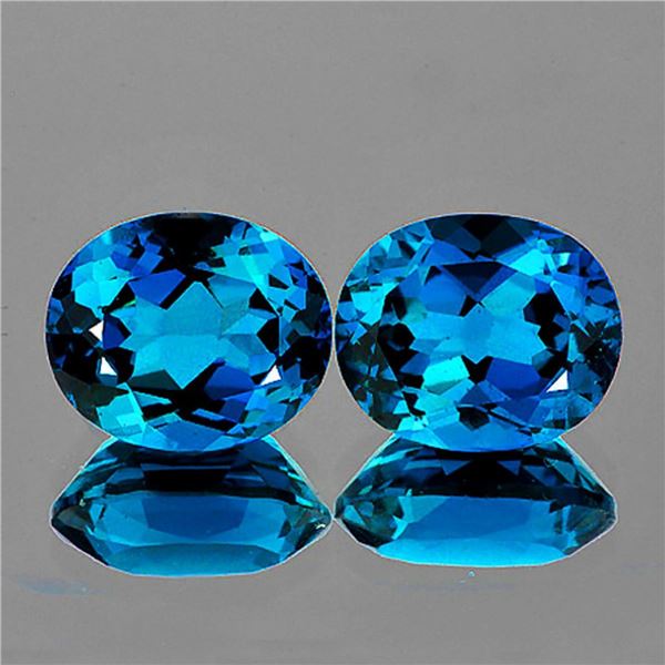 Natural London Blue Topaz Pair [Flawless-VVS]