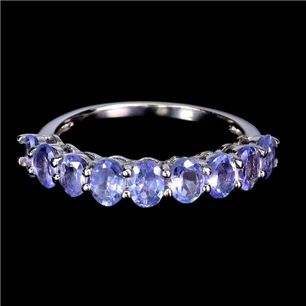Natural Oval Blue Tanzanite Ring