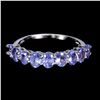 Image 1 : Natural Oval Blue Tanzanite Ring