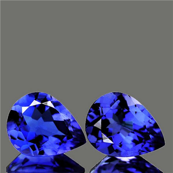 Natural  Purple Blue Tanzanite Pair [Flawless-VVS]