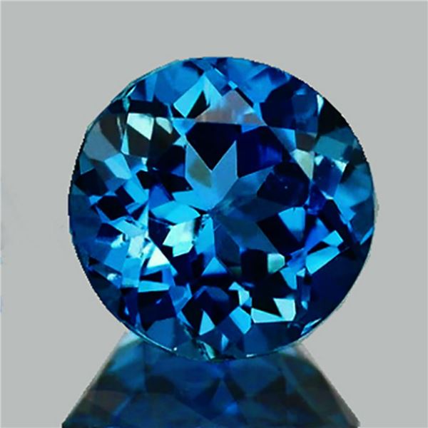 Natural London Blue Topaz 9.00 MM {Flawless-VVS}