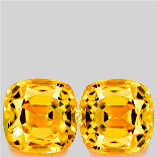 Natural  Yellow Sapphire Pair [Flawless-VVS]