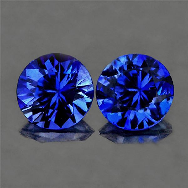Natural Intense Blue Sapphire Pair [Flawless-VVS]
