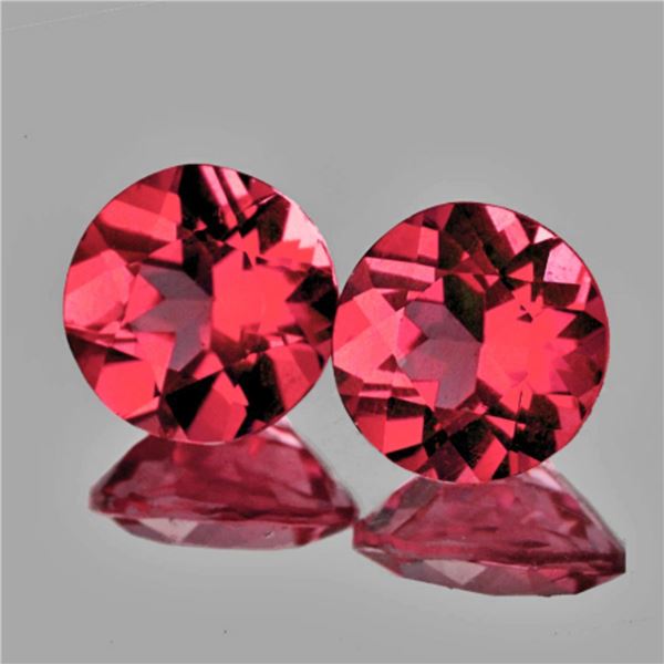 Natural Padparadscha Pink Tourmaline Pair { Flawless-VVS }