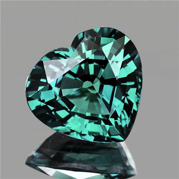 Natural Bluish Green Tourmaline Heart 7.00 Cts  [Flawless-VVS]