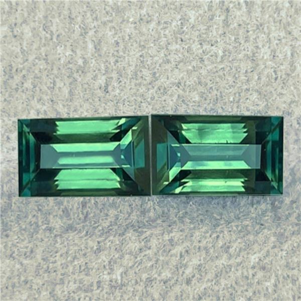Natural Teal Green Sapphire Pair {Flawless-VVS}