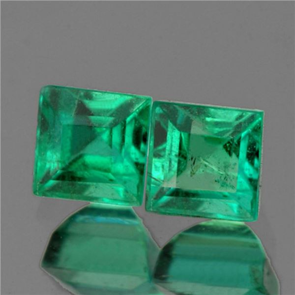 Natural Princess Zambian Green Emerald Pair