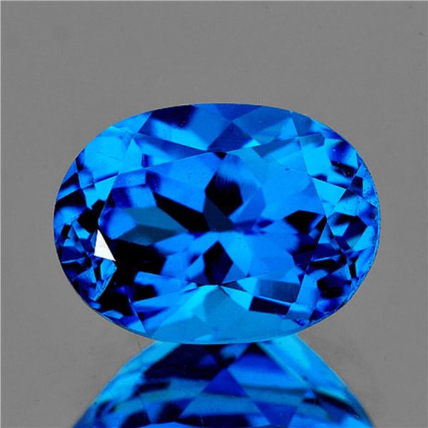Natural Oval Swiss Blue Topaz [Flawless-VVS]