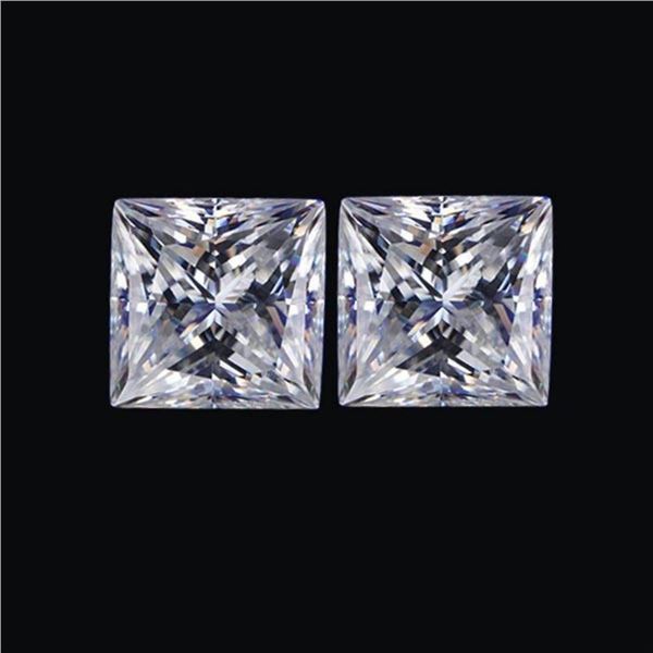 Stunning Princess Lab Diamond Pair 4.00 Cts  - VVS