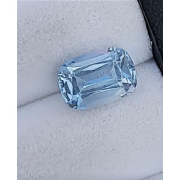 Natural Untreated Cushion Aquamarine 3.71 Cts - VVS