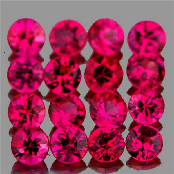 Natural Purple/Red Burma Ruby 35 Pcs - Untreated